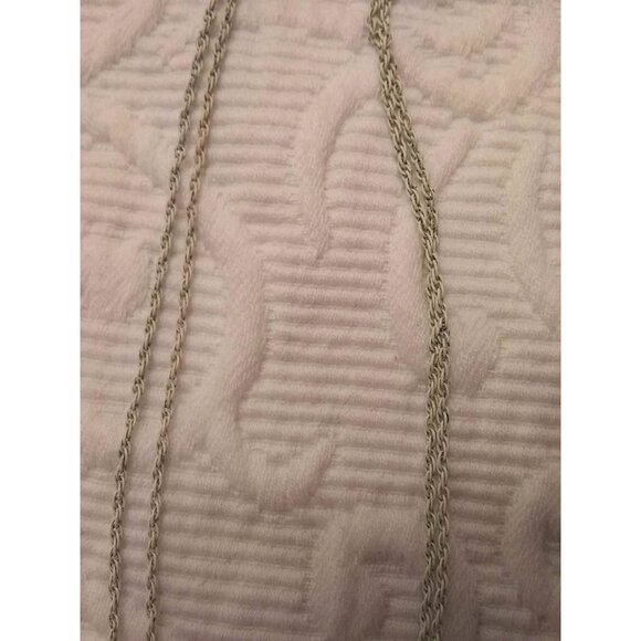 Vtg Crown Trifari Necklace white enamel on metal tassel butterfly floral READ - Picture 7 of 12